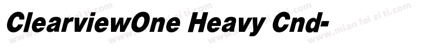 ClearviewOne Heavy Cnd字体转换